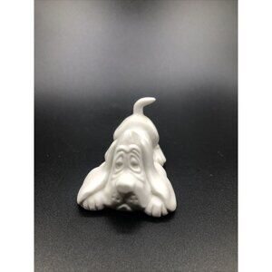 Vintage Hallmark 1975 White Hound Dog Bisque Porcelain Figurine
